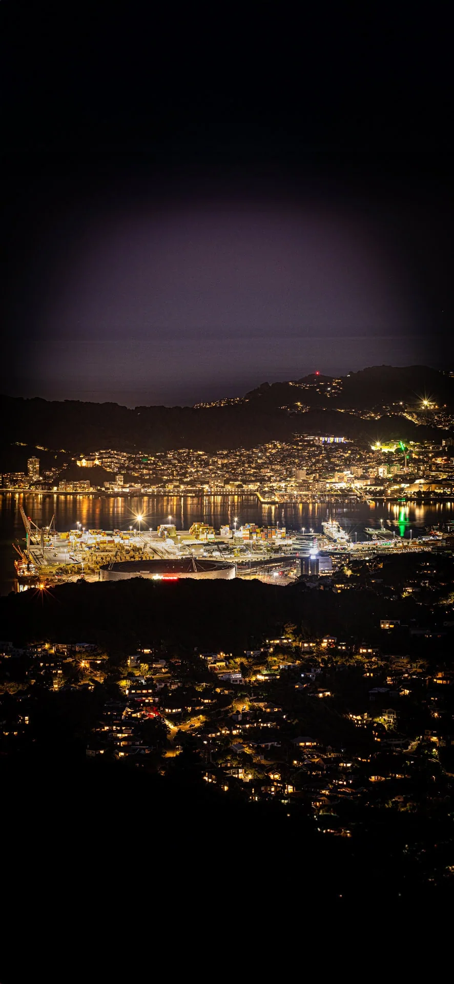  Wellington CBD viewed at night from Kaukau 