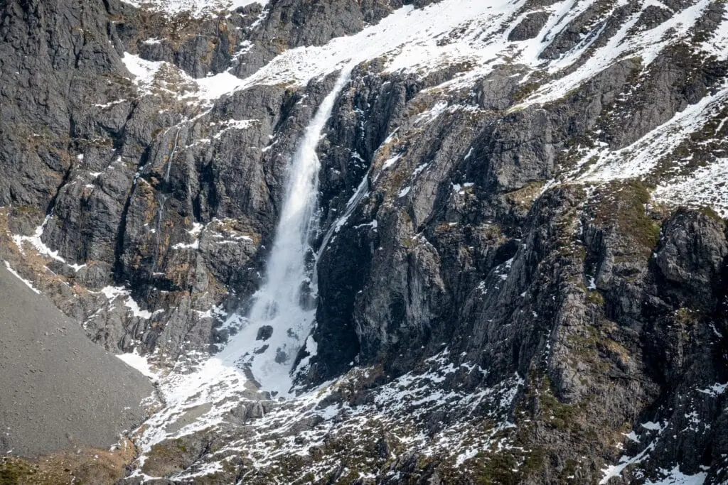View of an avalanche from Severn Saddle