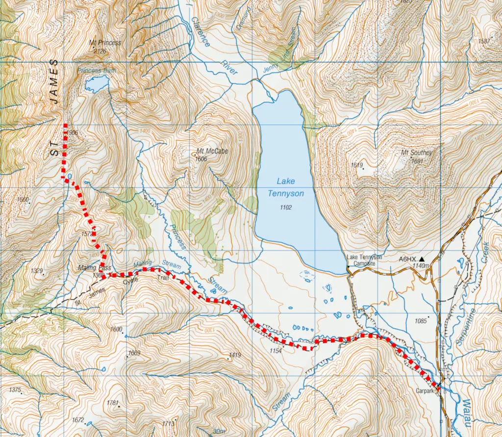 Route to Princess Bath in St James Conservation Area