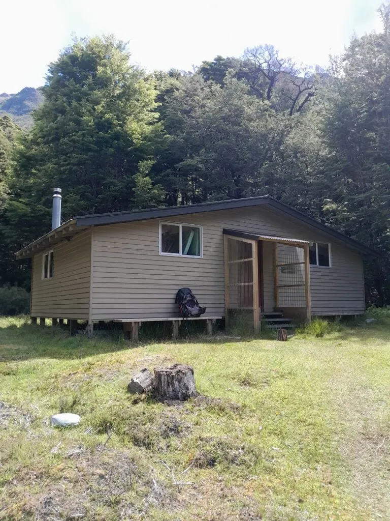 A department of conservation hut called George Lyon Hut in Nelson Lakes National Park