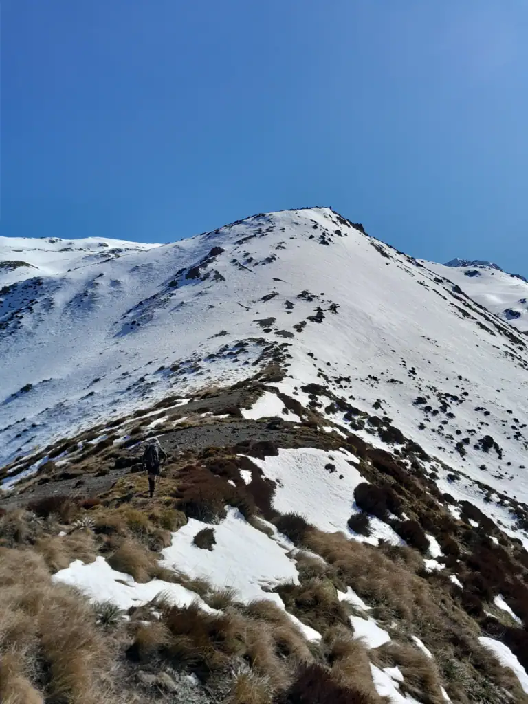 Snowline on the first steep slope on the ascent up to Princess Bath in St James Conservation Area