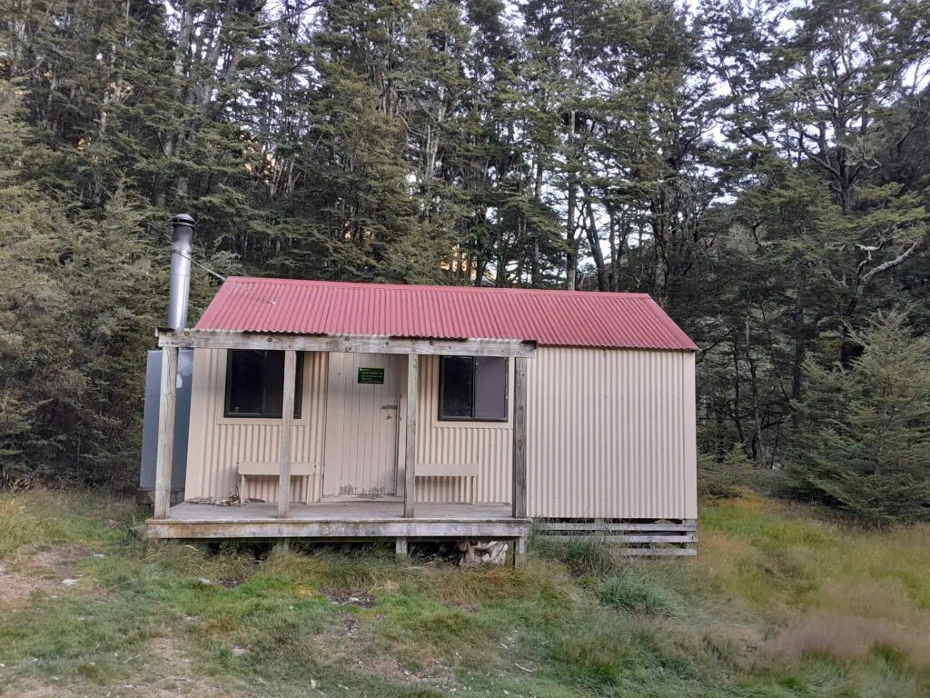 Department of Conservation South Temple Hut in South Temple Valley, Ruataniwha Conservation Park, Canterbury