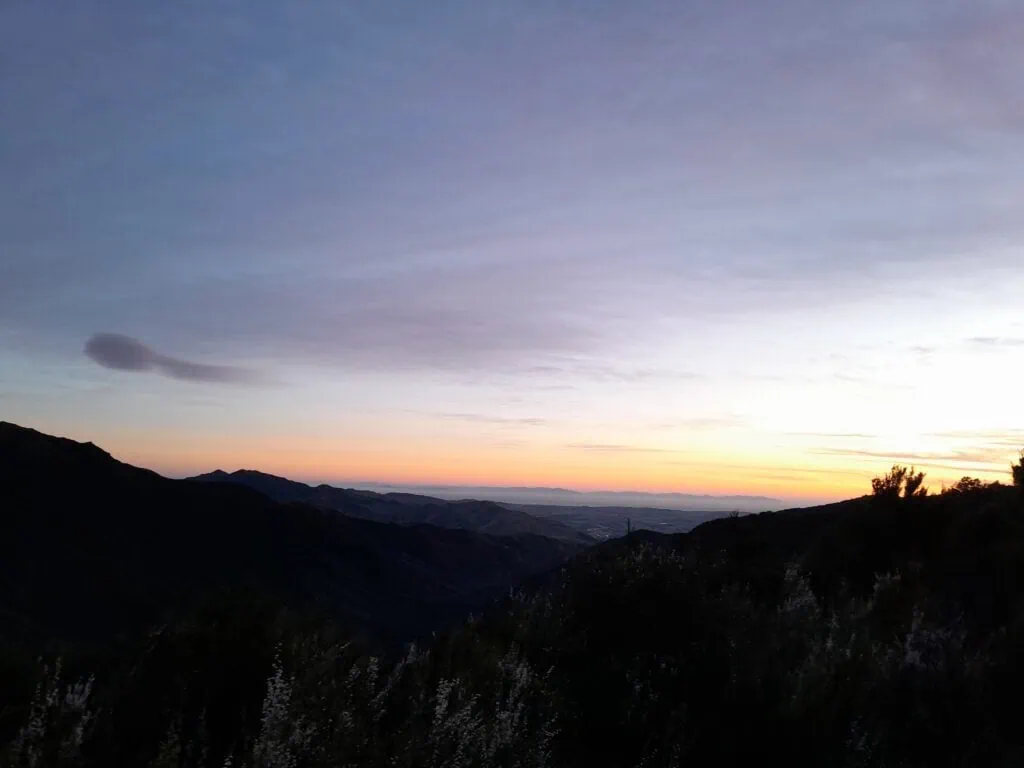 The view across to the North Island from Black Birch Bivvy in Ferny gair Conservation Area, Marlborough