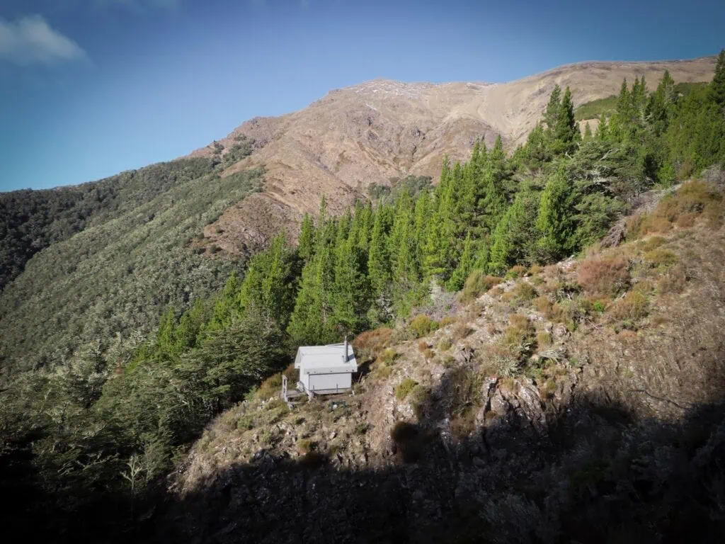 Wide mountain panorama from the Turkeys Nest area showing layers of rugged forested ridges